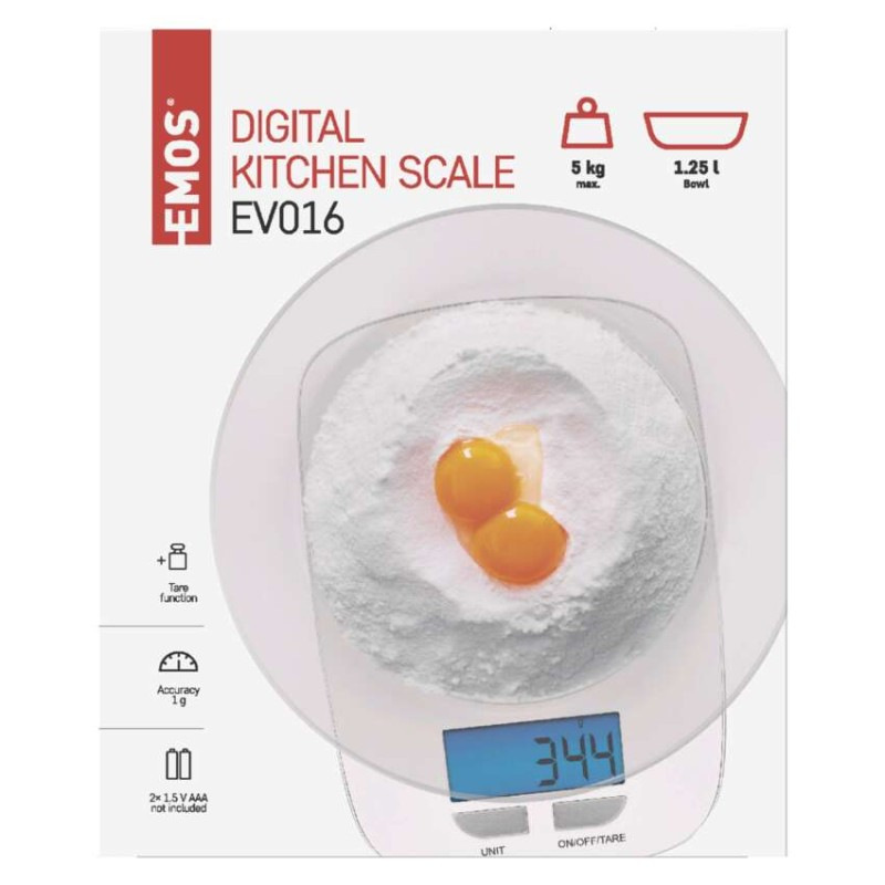 Digitálna kuchynská váha EV016, biela 8