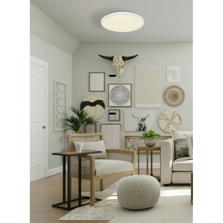 Stropné svietidlo, biely plast, ø: 350 mm, V: 55 mm, LED 18W 230V, 2050lm zdroj, 950lm výstup, 4000K 1