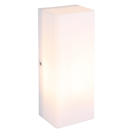 Vonkajšie svietidlo, matný biely plast, IP44, ŠxV: 250x100mm, H: 80mm, bez žiarovky 1x E27 LED, max. 12