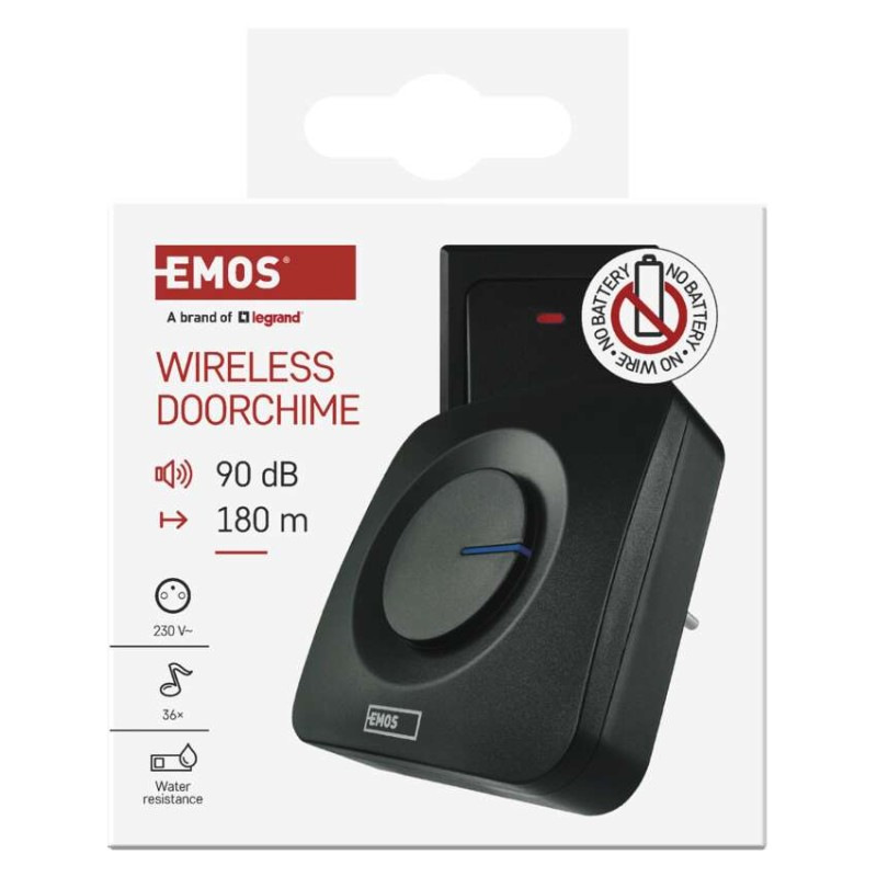 Domový bezdrôtový zvonček bez baterie P5729B do zásuvky 2