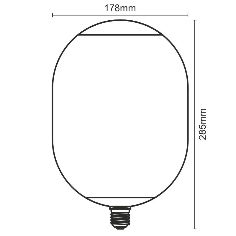 LED dekoratívna žiarovka / filament 4W SMOKE - T178 / E27 / 1800K - ZSF102 5