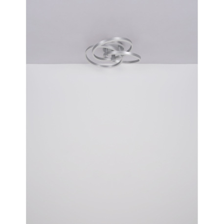 Stropné svietidlo, brúsený hliník, kov sivý mat, akryl biely mat, stmievateľné, niekoľko úrovní pomo 10