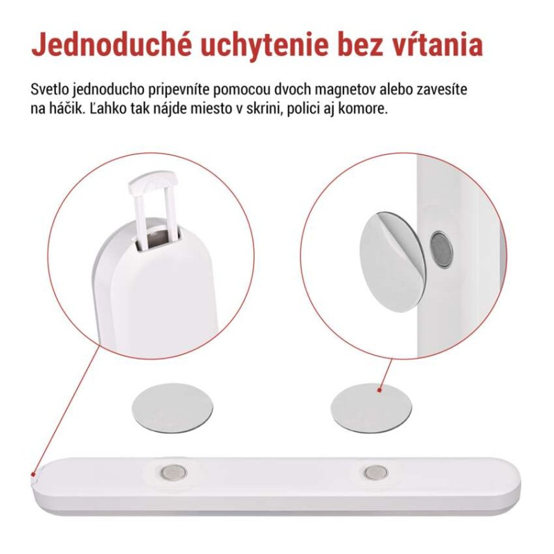 LED nabíjateľná svietidlo P3328 s pohybovým senzorom a fotosenzorom, 1 ks 6