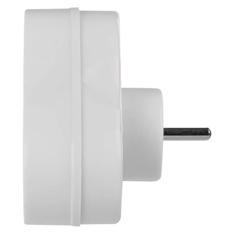 Rozbočovacia zásuvka 3× guľatá, biela 3