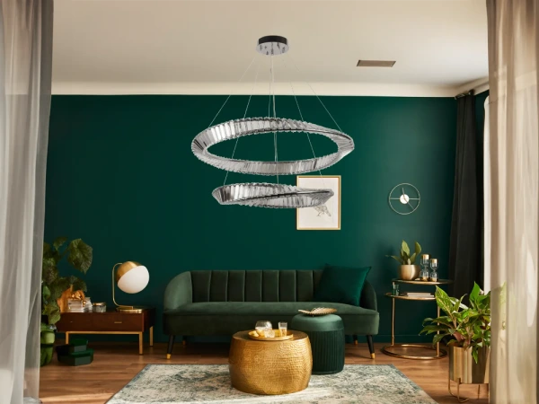 LED krištáľové svietidlo + diaľkový ovládač 90W - J6351/CH 10