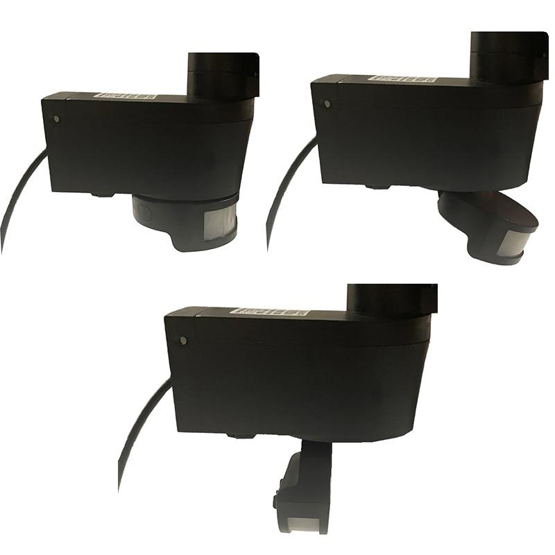 LED čierne vonkajšie solárne svietidlo so senzorom 12W / 3000K - 4100K - 6500K - LS023 18