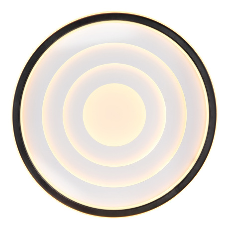 Stropné svietidlo kov biely matný, kov čierny matný, akryl opál, ø: 400mm, V: 57mm, LED 24W 230V, 25 3