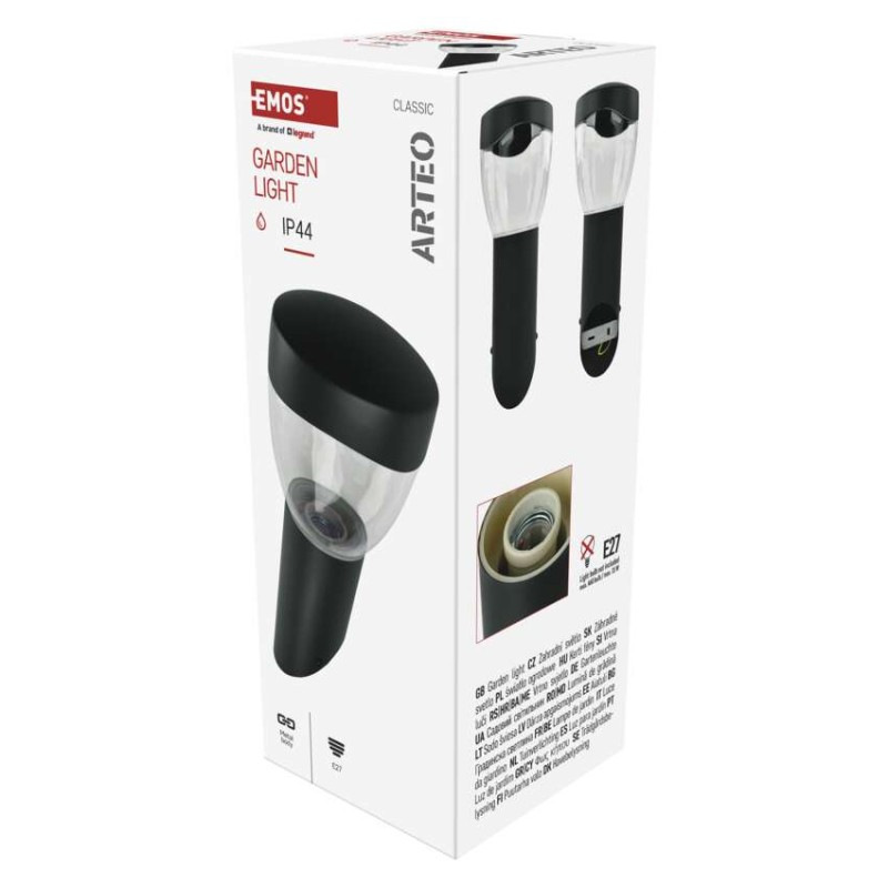 Záhradné nástenné svietidlo ARTEO, 12 x 12 x 33 cm, 1 x E27, 15 W 6