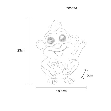 Solárne svietidlo kovové hnedé/viacfarebné matné, plast čierny matný, vypínač, batéria súčasťou bale 5