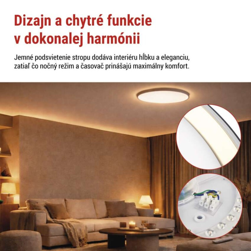 LED nástenné svietidlo ILVI, kruhové 30 W, stmievanie + CCT, čierna + šampanská 7