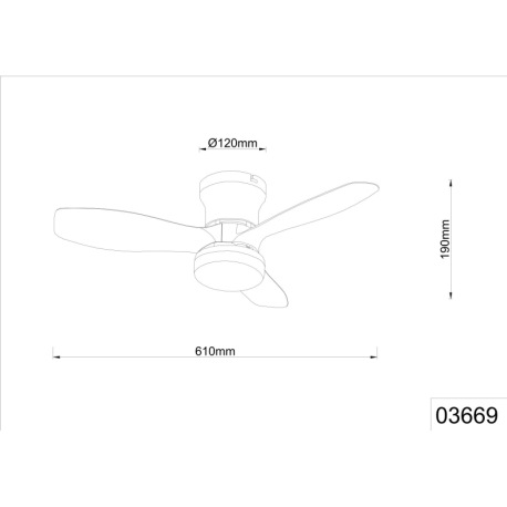 Stropný ventilátor, plast, matná čierna/antracitová/biela, stmievateľný, viacero rýchlostí pomocou n 20