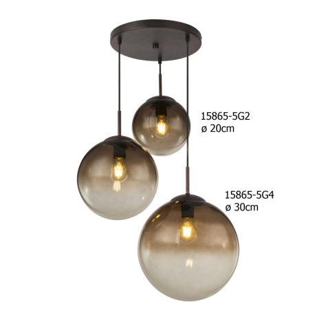 Náhradné sklo jantárové, Ø 30 cm pre 15865-3