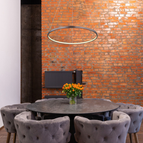 Závesné svietidlo, kov kávová farba matná, plast biely, kábel PVC priehľadný, výškovo nastaviteľné, 1