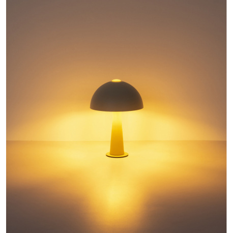 Stolná lampa z kovu v matnej pieskovej farbe, kábel z čierneho PVC, kolískový vypínač na kábli, ø: 2 13