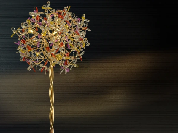 Luxusná kryštálová stojaca lampa 5 x G9 - CA032/F 3