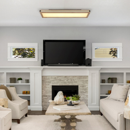 Stropné svietidlo, kov biely/čierny, MDF so vzhľadom dreva, plast biely, niekoľko úrovní cez nástenn 8