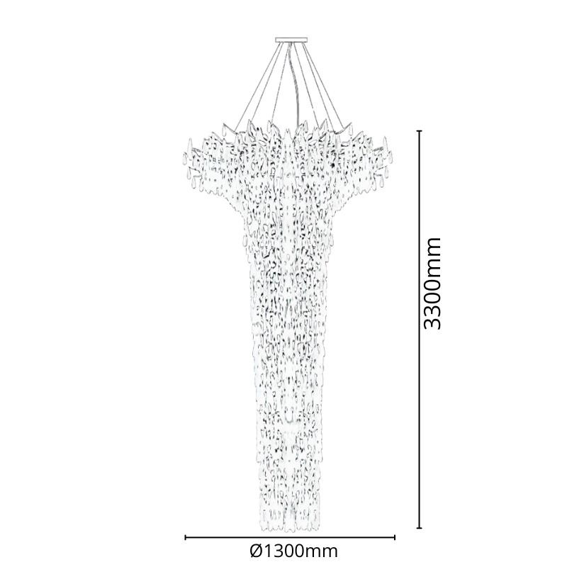 Luxusný závesný krištáľový luster 41 x G9 - CA061/2300H 2