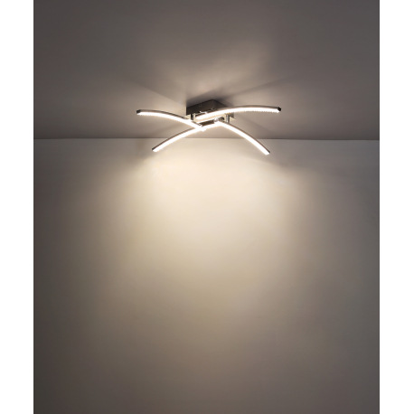 Stropné svietidlo, kov chróm, plast, akrylové krištále priehľadné, nastaviteľné, zmena farby svetla 10