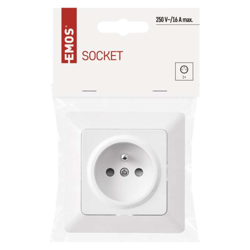 Zásuvka jednonásobná, biela 3