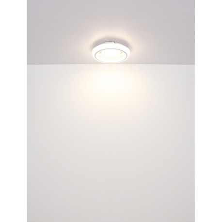 Stropné svietidlo, matný biely kov, číre akrylové krištále, akryl biely, kov nikel matný, niekoľko ú 7