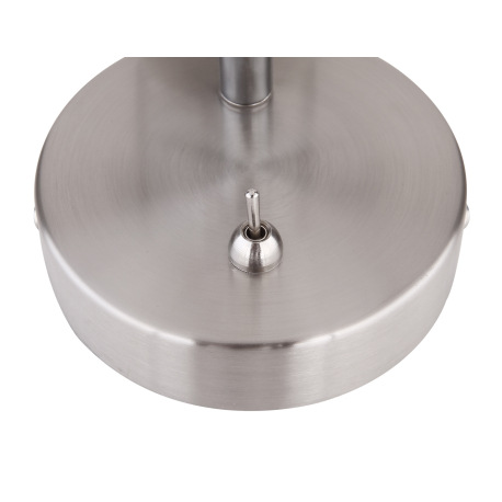 Nástenné svietidlo, nikel, sklo priehľadné biele, vypínač, ŠxV: 130x150, H: 156, bez žiarovky 1xE27, 17