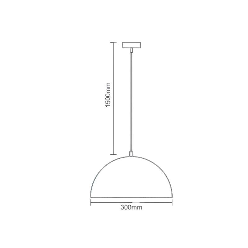 Závesné kovové svietidlo 1 x E27 - ME0104R 2