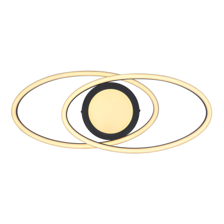 Stropné svietidlo, kov čierny, plast opál biely, trblietavý efekt, DxŠxV:570x230x40, vrátane 1xLED 2 10