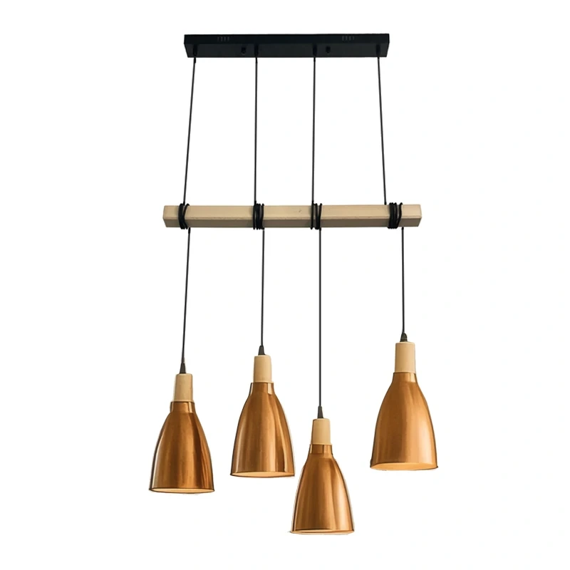 Závesné medené kovové svietidlo 4 x E27 - ME0413-4/B 7