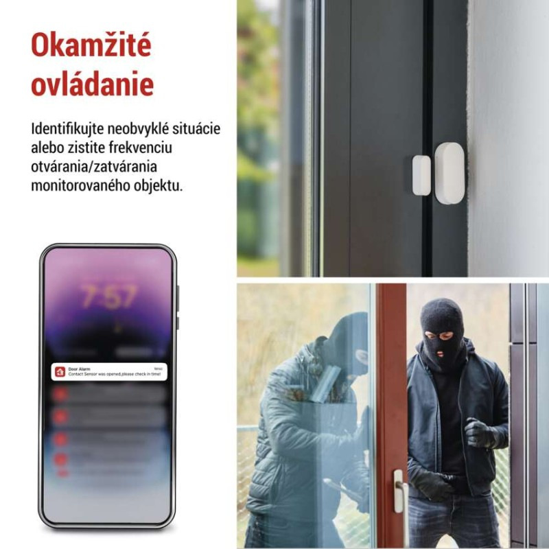GoSmart bezdrôtový snímač dverí IP-2011Z, ZigBee 3