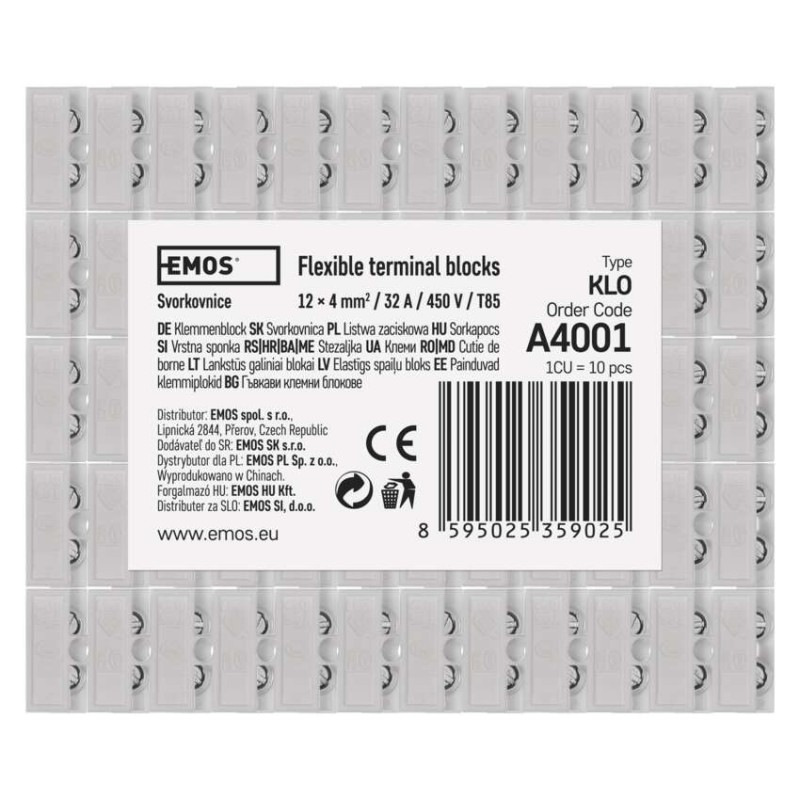 Svorkovnica 12×4,0 mm biela 1