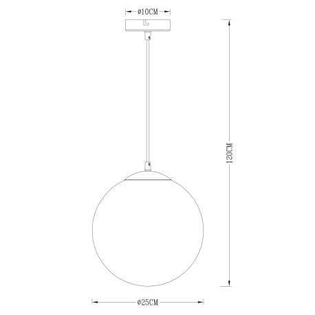 Závesné svietidlo, kov nikel matný, sklo priehľadné chróm, Ø250, V:1200, bez žiarovky 1xE27, max. 40 17