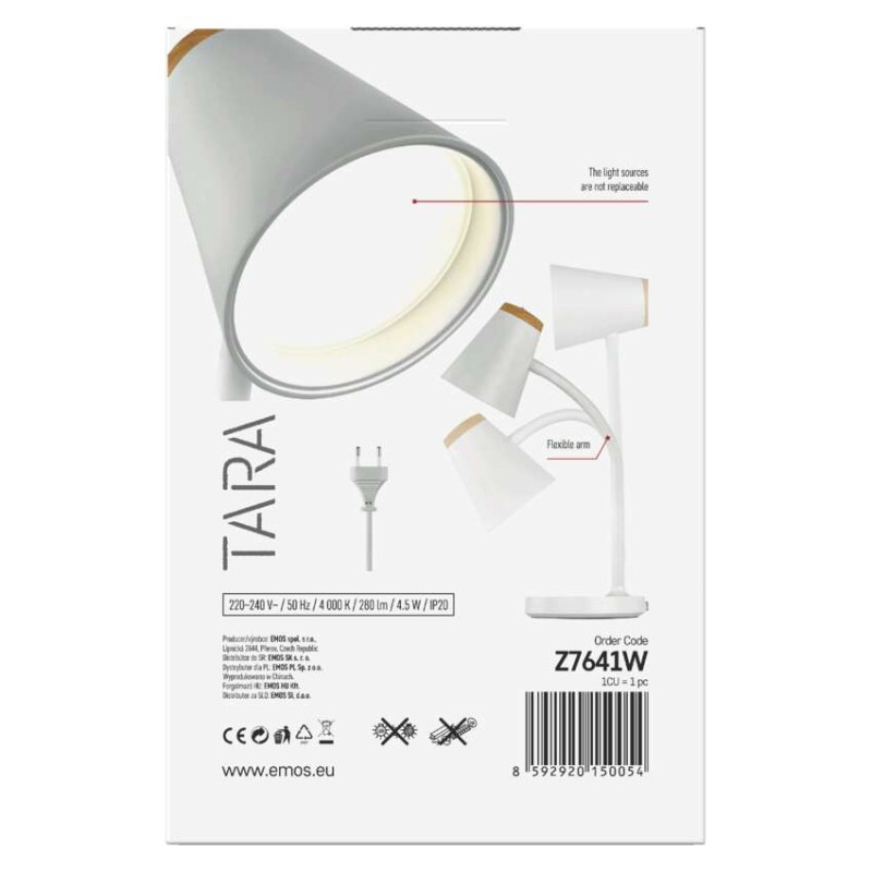 LED stolná lampa TARA, biela 11