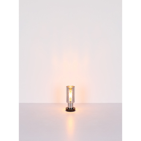 Závesné svietidlo, kov čierny, sklo dymovej farby, kábel PVC čierny, možnosť skrátenia výšky, ø: 100 5