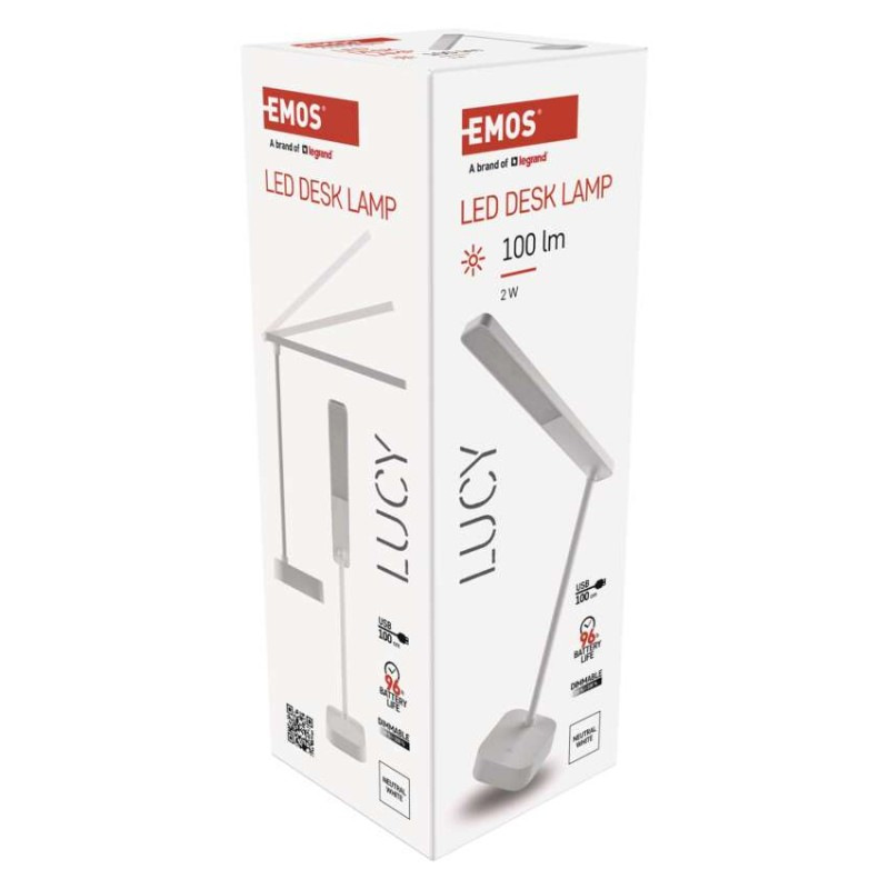 LED stolná lampa LUCY, dobíjacia 7