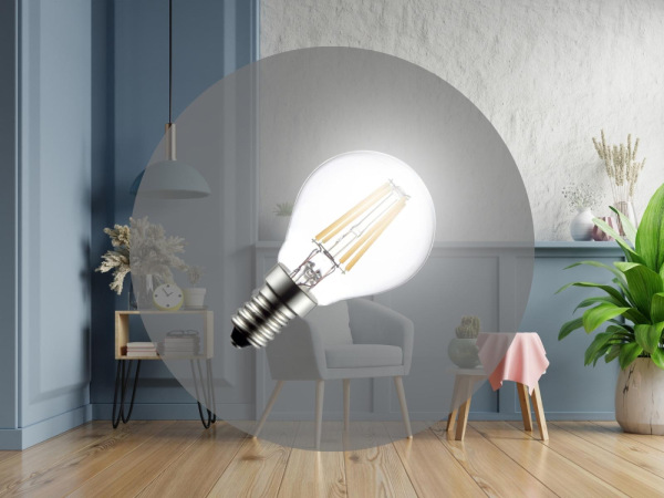 LED žiarovka /filament 4W - G45 / E14 / 4000K - ZLF822 2