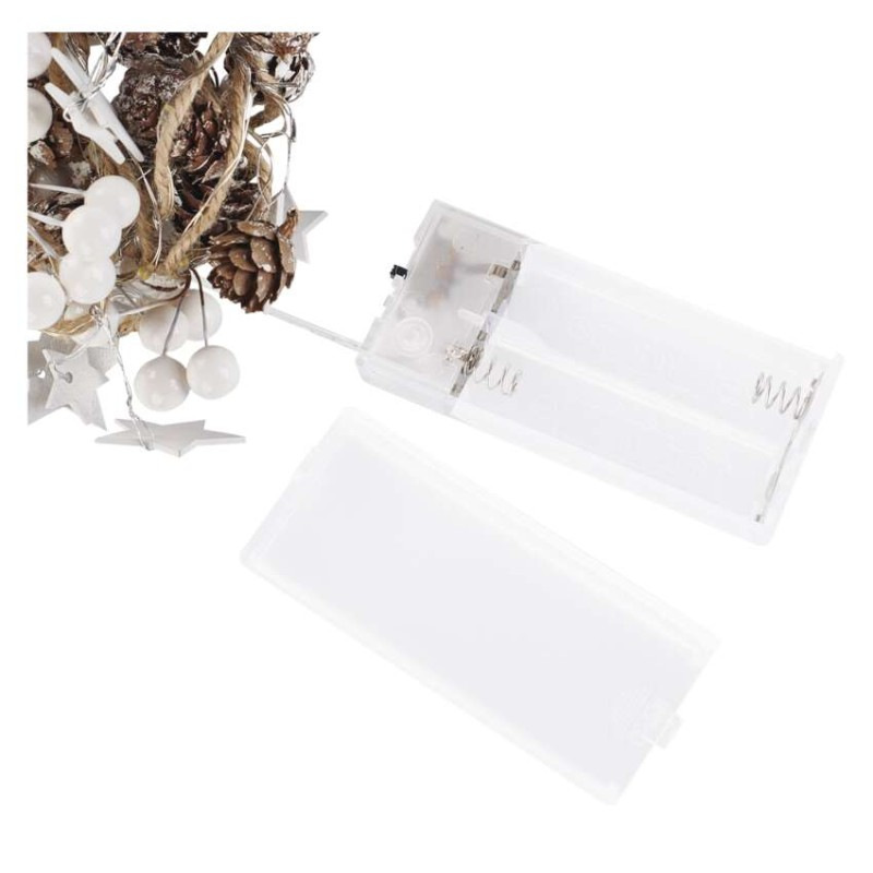 LED vianočná girlanda – šišky, 1,7 m, 2x AA, vnútorná, teplá biela 9