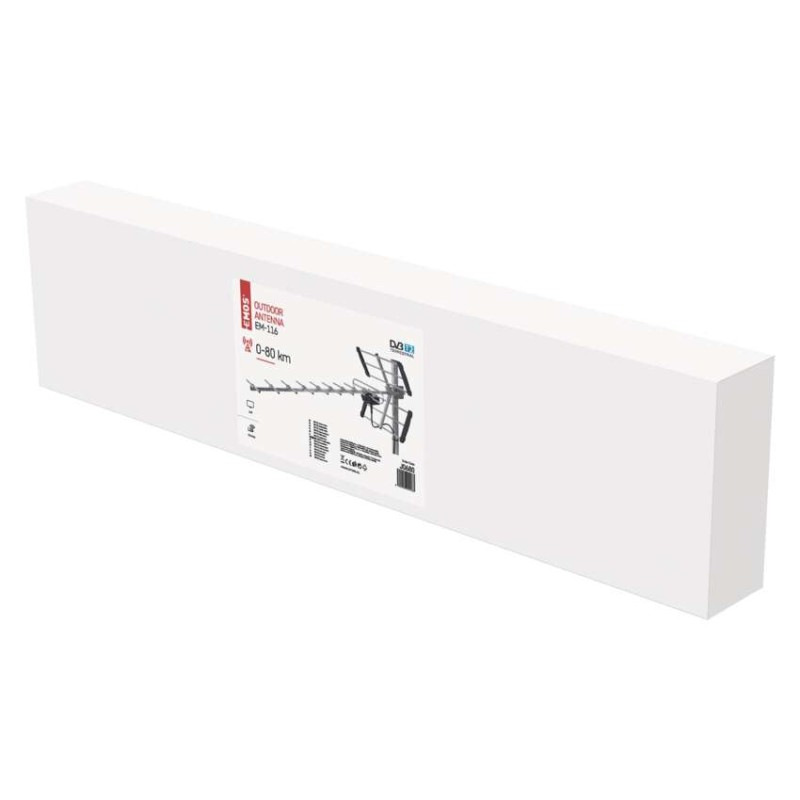 Anténa vonkajšia EM-116, PROFI, 0–80 km, DVB-T2, filter LTE/4G