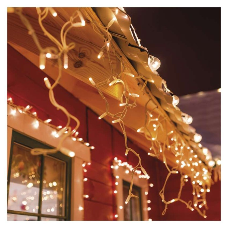 Profi LED spojovacia reťaz biela – cencúle, 3 m, vonkajšia, teplá biela 5