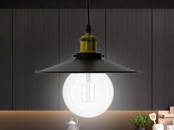 Závesné kovové svietidlo 1 x E27 - ME0003R 4