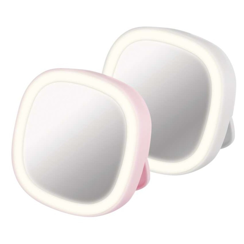 Vreckové kozmetické zrkadlo s LED svetlom, 10 ks, display box 3