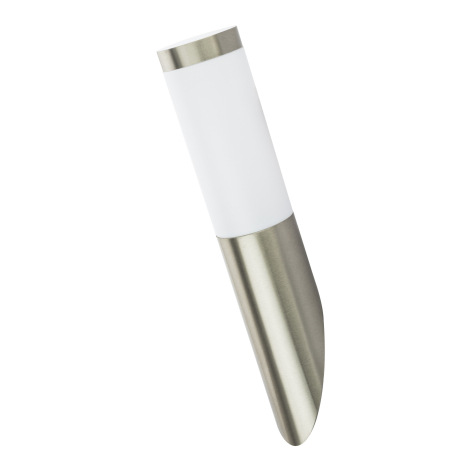 Vonkajšie svietidlo, nerezová ocel, plast biely, IP44, Ø 76, V: 390, H: 170, bez žiarovky 1xE27, max 2