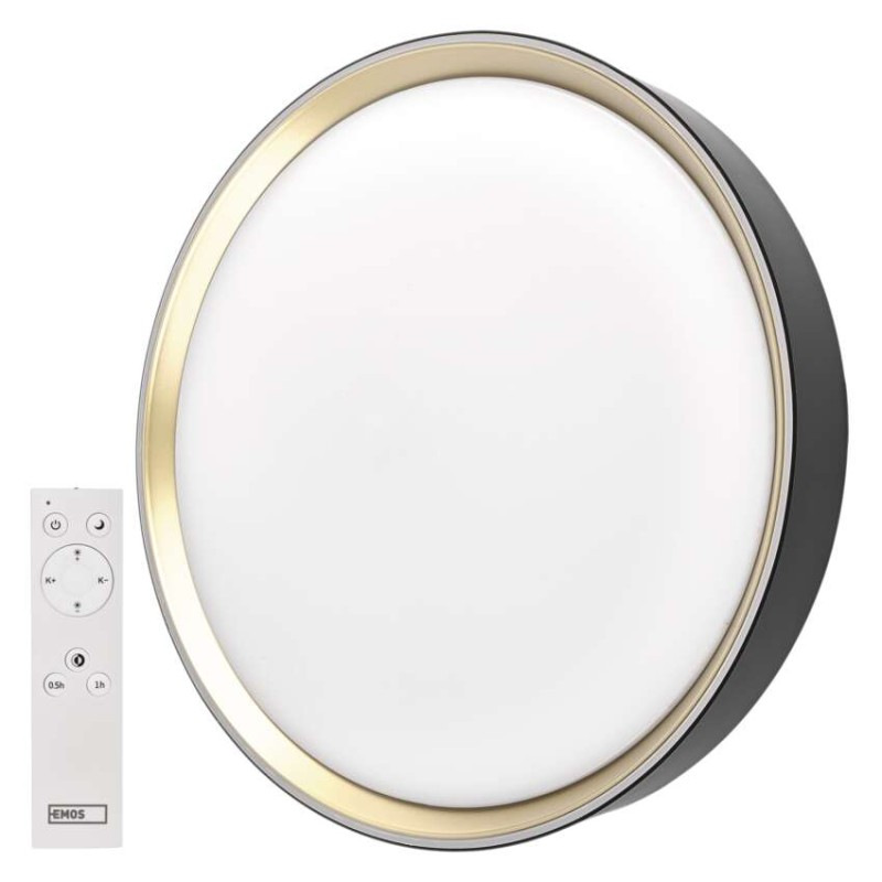 LED nástenné svietidlo ILVI, kruhové 30 W, stmievanie + CCT, čierna + šampanská 1