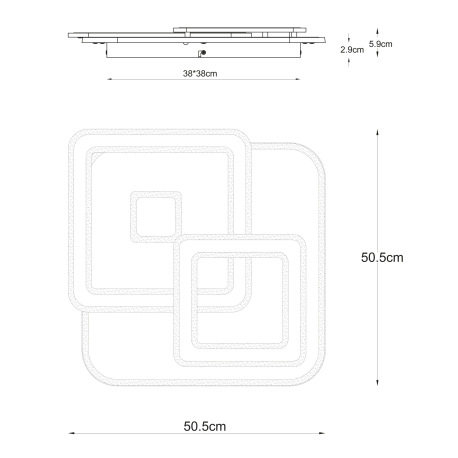 Stropné svietidlo, kov biely, akryl, kompatibilné s Google Assistant a Alexa, pamäťová funkcia, nočn 10