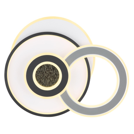 Stropné svietidlo kov biely matný, kov sivý, akryl opál, hliník čierny matný, akryl transparentný, d 4