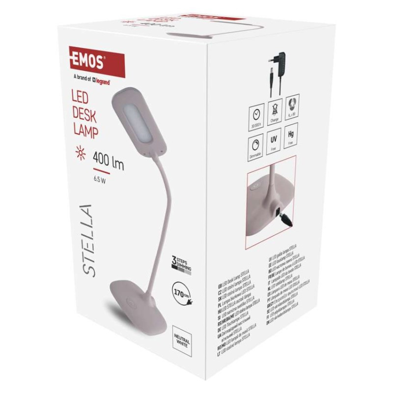 LED stolná lampa STELLA, ružová 2