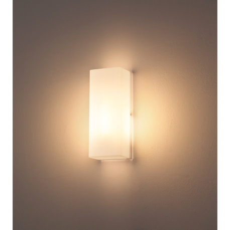 Vonkajšie svietidlo, matný biely plast, IP44, ŠxV: 250x100mm, H: 80mm, bez žiarovky 1x E27 LED, max. 13