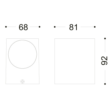 Vonkajšie svietidlo, hliník antracit, sklo priehľadné, svieti smerom dole, IP44, ŠxV:70x80, H:90, be 7