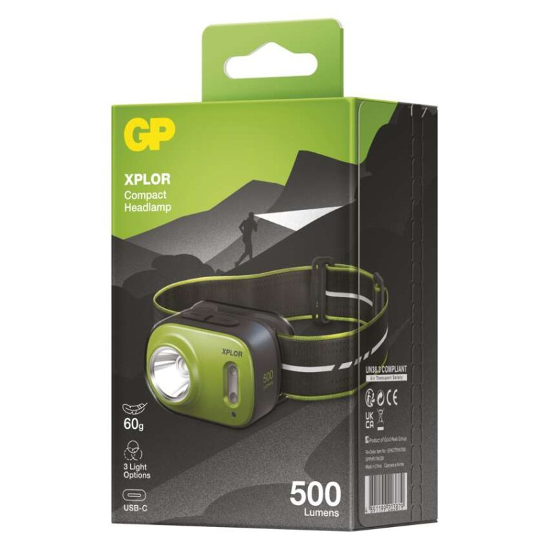 CREE LED nabíjacia čelovka GP Xplor PHR17, 500 lm 7