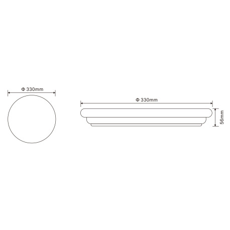 Vonkajšie svietidlo, plast strieborný, plast biely, IP54, Ø335, V:60, vrátane 1xLED 24W 230V, 1900lm 5