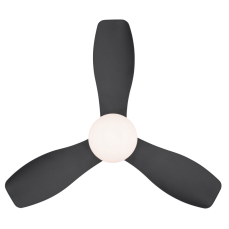 Stropný ventilátor, plast, matná čierna/antracitová/biela, stmievateľný, viacero rýchlostí pomocou n 14